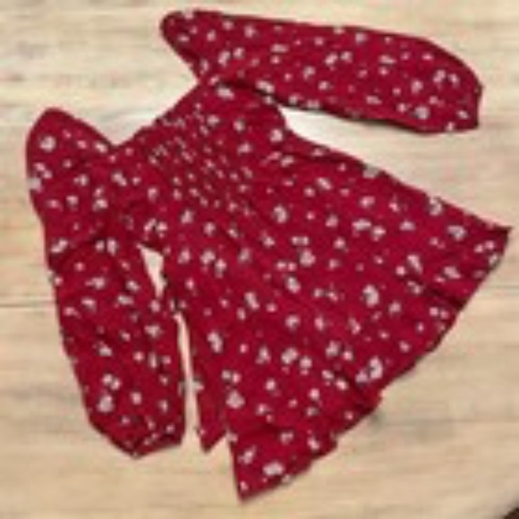 Reformation Floral Red Mini Dress - Picture 2 of 3